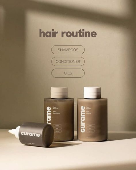 Curame, a high-quality hair care brand dedicated to restoring your hair. They offer products designed to repair damage, promote growth, and enhance shine and softness. @designerbriefs #dbcurame #designerbriefs #branding #brandidentity #packaging #branddesign #typedesign #brandinginspiration #branding #logodesign #branddesign #logofolio #graphicdesignchallenge #brandbrainy #lettering Hair Product Packaging Design, Hair Product Branding, Cosmetics Products, Hair Products Advertising Design, Hair Packaging, Haircare Packaging Design, Hair Care Branding, Hair Care Branding Design, Haircare Branding Design