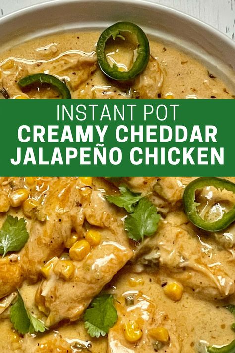 Creamy Jalapeño Cheddar Chicken Jalapeno Cheddar Chicken, Chicken Instant Pot Recipe, Chicken Instant Pot, Creamy Jalapeno, Creamy Chicken Recipes, Instant Pot Pasta Recipe, Cheddar Chicken, Jalapeno Chicken, Instant Pot Recipe