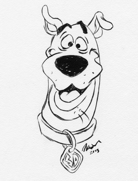 Scooby-Doo by Jayson Weidel Scooby Doo Drawing, Scooby Doo Tattoo, Tattoo Line Art, Scooby Doo Images, Tattoo Line, Disney Drawings Sketches, Drawing Cartoon Characters, Disney Art Drawings, Cartoon Sketches