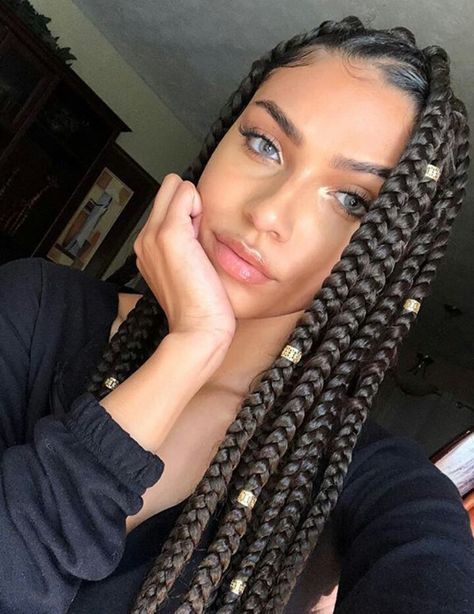 Latina Braids, Hispanic Hair, Butter Blonde, Mexican Hairstyles, Large Box Braids, Latina Hair, Blonde Box Braids, Short Box Braids, Jumbo Box Braids