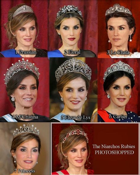 Queen Letizia Crown, Royalty Jewelry, Royal Family Fashion, King And Queen Crowns, British Crown Jewels, Royal Family Portrait, Bridal Crown Tiara, Royal Crown Jewels, Royal Family Pictures