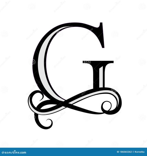 Illustration about Black letter G. Capital Letter for Monograms. Illustration of calligraphy, modern, filigree - 186065362 Letter G Tattoo, G Calligraphy, Celtic Alphabet, Caligraphy Font, G Tattoo, Calligraphy Modern, Font Logo, G Logo, Letter Design