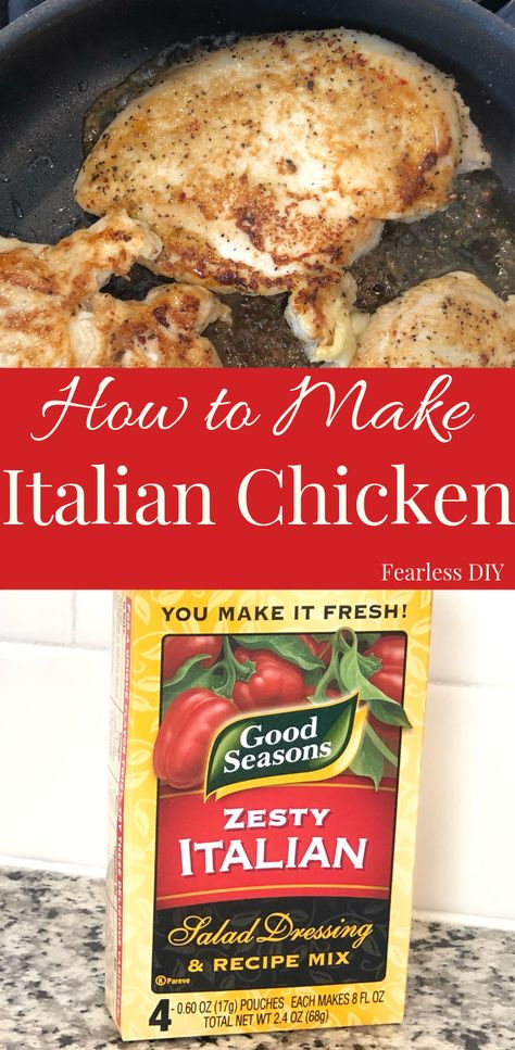 Baked Italian Chicken Dinner Recipe, Italian Seasoning For Chicken, Italian Seasoning Chicken Recipes, Italian Dressing Packet Chicken, Italian Season Chicken Recipes, Italian Seasoning Recipe Chicken, Italian Packet Chicken, Recipes With Italian Dressing Packet, Gluten Free Italian Chicken Recipes