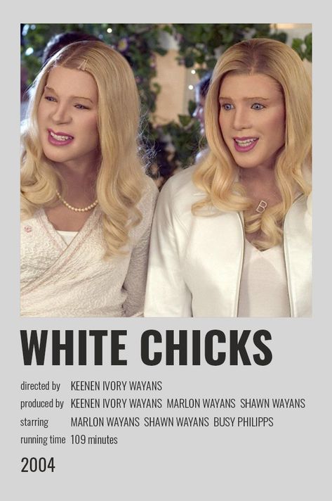 Marlon Wayans, Movies To Watch Teenagers, Iconic Movie Posters, Girly Movies, White Chicks, Polaroid Poster, Film Posters Vintage, Movie Poster Wall, Girl Movies