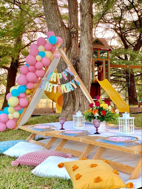 Picnic Birthday Decorations, Outdoor Bday Party Decorations, Birthday Picnic Decor, Toddler Themed Birthday Party, Toddler Birthday Party Decorations, Toddler Picnic Birthday Party, Toddler Backyard Birthday Party, Outdoor Toddler Birthday Party, Outdoor Birthday Decoration Ideas