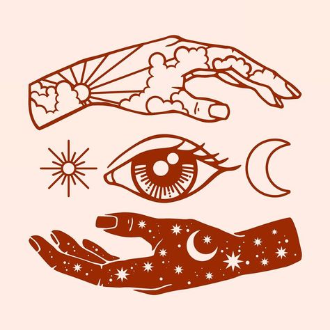 the balance ☀️ ... a little snippet of some commercial work from earlier this year. Kunst Tattoos, Tattoo Zeichnungen, Moon And Sun, Stars Moon, Desenho Tattoo, 캐릭터 드로잉, Moon Sun, Simple Illustration, Arte Inspo