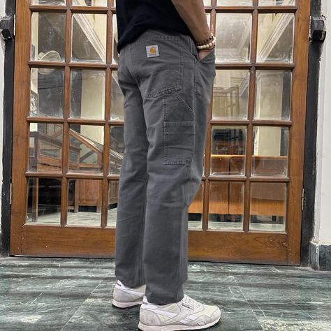 Carhartt Grey Trax Pants Straight fit Size :- 33x34 Beautiful piece Price #thrift #thrifting #india #newdelhi #carhartt #outfit #fashion #clothing #indianthriftstore #indianthrift Grey Carhartt Pants Outfit, Carhartt Pants Outfit Men, Brady Core, Grey Pants Outfit Men, Carhartt Pants Outfit, Skate Outfits, Carhartt Outfit, Grey Pants Outfit, Oc Clothes