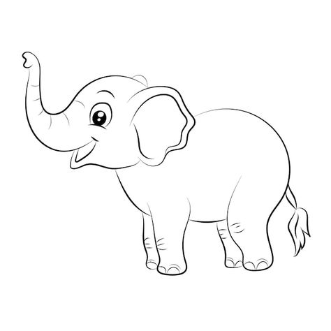 Elephant Outline Drawing, Outline Of Elephant, Elephant Coloring Sheet, Elephant Tracing Design, Elephant Head Drawing Simple, Coloring Pages Elephants, Elephant Outline, Elephant Coloring, Class Board