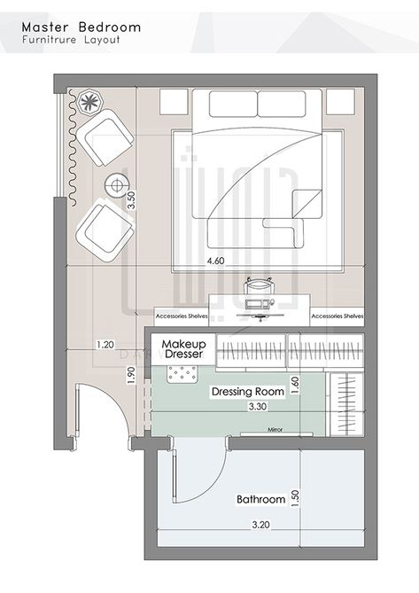 Master Bedroom on Behance Small Ensuite Bedroom Ideas, Masters Bedroom Floorplan, Master Bed Bathroom Ideas, Open Plan Bedroom And Bathroom, Small Master Suite, Master Suite Floor Plans, Artistic Bedroom, Master Suite Layout, Master Suite Floor Plan