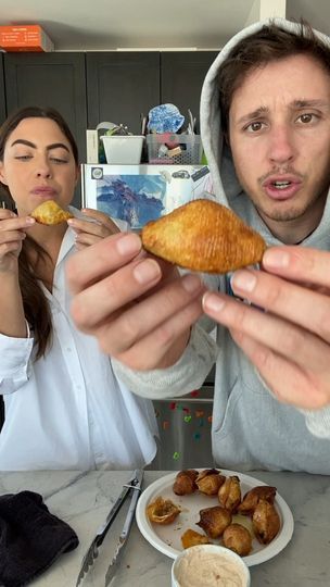 7.8M views · 99K reactions | Stuffed Tacos In The Air Fryer!!! | air fryer, taco | WOW... Theyre so good!!

😩🤤 | By Corey & Alicia | You. You've just found the best
taco stuffed shell recipe ever. You can use any meat for this.
I'm using beef. Stuff each shell with a spoonful of meat
and a nice big chunk of cheese and double shell it so that the
cheese won't escape when you air fry. 400 for 15 to 20
minutes and while that's working, I make a taco sour
cream for dipping. When they're ready, they're super crispy.
Perfect for your next fiesta. Okay. The whole thing? First
things first, we wanna brown our meat. We don't wanna beat
it. We wanna brown it. So, to get your meat broken up, you
wanna pound it. Go ahead and pound your meat. You wanna
pound my meat? Why why is that it's only gross i Air Fryer Stuffed Pasta Shells, Air Fried Taco Stuffed Shells, Air Fryer Shells, Air Fryer Pasta Shells, Air Fried Stuffed Shells, Taco Stuffed Shells Air Fryer, Air Fryer Stuffed Shells, Taco Shells In Air Fryer, Stuffed Taco Shells