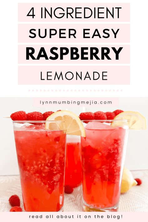 Refreshing & Tart Raspberry Lemonade | Lynn Mumbing Mejia Rasberry Lemonade, Raspberry Lemonade Cupcakes, Party Ideas Summer, Raspberry Lemonade Recipe, Blue Raspberry Lemonade, Raspberry Drink, Yummy Summer Drinks, Homemade Lemonade Recipes, Raspberry Vodka