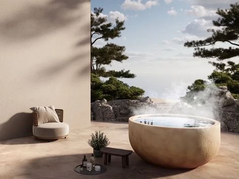 Download catalogue and price list of Alveus hydria By indalo piscine, outdoor round thermal bath Round Hot Tub, Underwater Led Lights, Outdoor Showers, Mini Pool, Office Partition, Thermal Bath, Relaxing Moments, Bathroom Taps, Hot Tub Outdoor