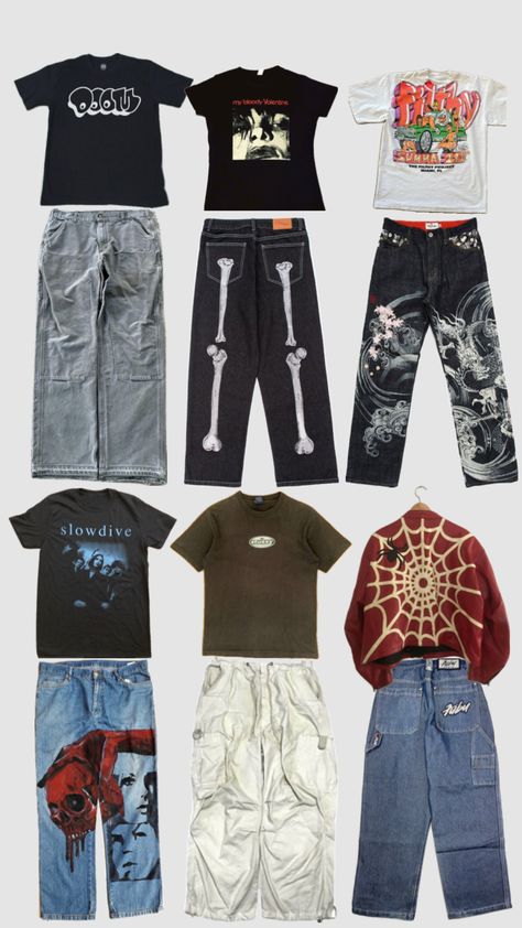 #spiderman #streetwear #vintage #fits #y2k Fits Y2k, Moda Grunge, Vintage Fits, Y2k Streetwear, Mein Style, Streetwear Men Outfits, Swaggy Outfits, Look Vintage, Mode Streetwear