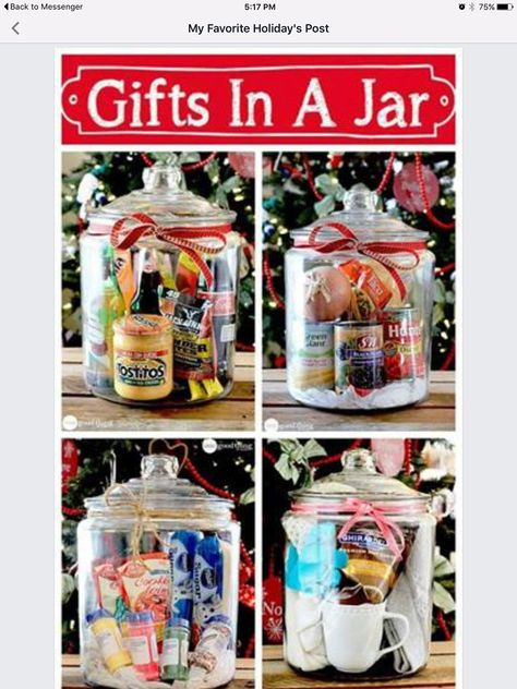 Christmas Gifts In A Jar, Inexpensive Diy Gifts, Gifts In A Jar, Treats Christmas, Homemade Gift Baskets, Auction Baskets, Christmas Gift Basket Ideas, Gift For Mom Christmas, Raffle Baskets