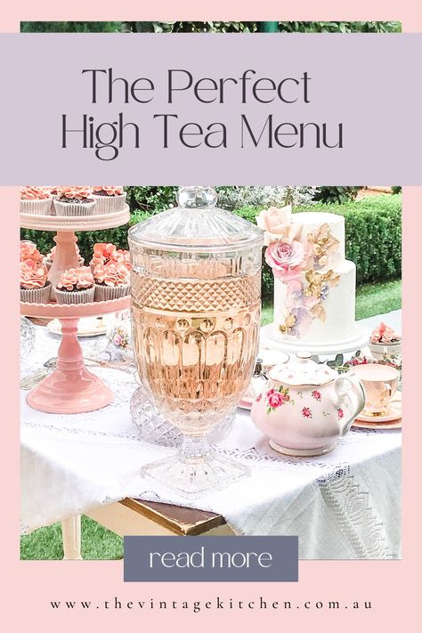 high tea menu Tea Bridal Shower Ideas, High Tea Bridal Shower Ideas, High Tea Decorations, High Tea Catering, High Tea Sandwiches, High Tea Menu, Tea Bridal Shower, Vintage High Tea, Tea Decor