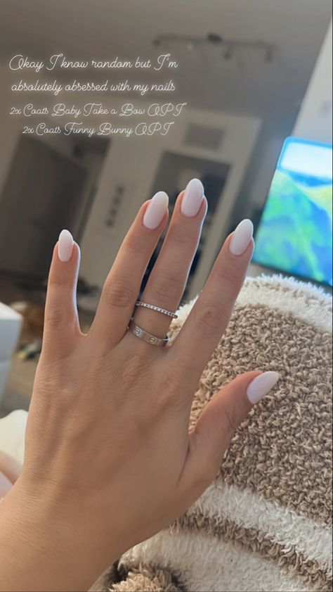 Bridal Nails Opi Gel, Funny Bunny Opi Short Nails, Opi Off White Gel Polish, Engagement Nails Acrylic Short, Engagement Nails Funny Bunny, Acrylic Funny Bunny Nails, Put In Neutral Opi Dip, Love Is In The Bare Funny Bunny Opi Gel, Funny Bunny And Love Is In The Bare Opi Gel