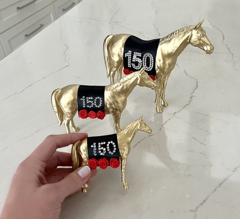 Derby Decor, Mint Julep Bar, Derby Horse, Ky Derby, Rhinestone Sticker, Kentucky Derby Party, Gold Horse, Derby Party, Topper Cake