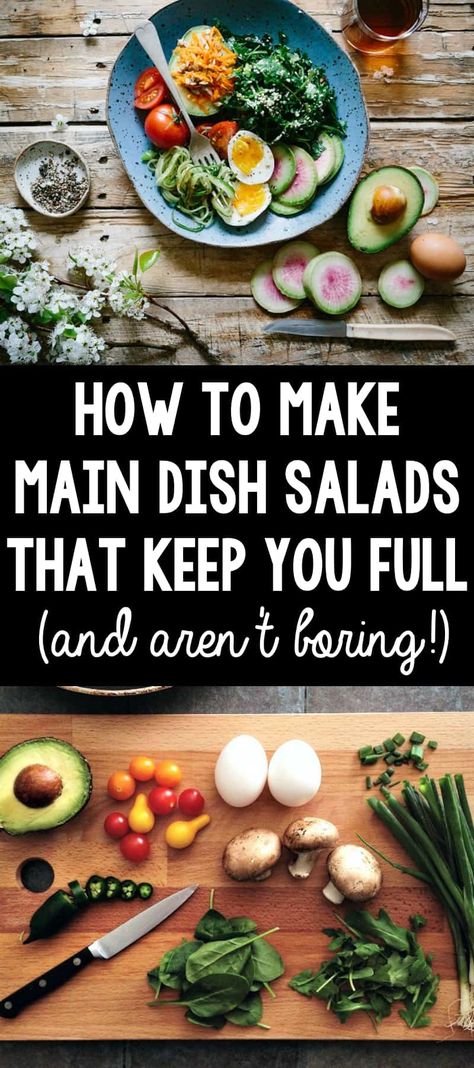 Main dish salads sound boring and unsatisfying? Try this formula for main dish salad success. Your belly, health, and taste buds will all thank you. Plant Based Whole Foods, Main Dish Salads, Pasta Salads, Clean Eats, How To Make Salad, Healthy Options, Main Dish, Taste Buds, Meal Plan