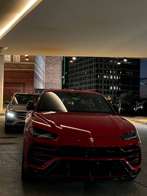 Lambo Truck Aesthetic, Red Cars Luxury, Red Lamborghini Aesthetic, Red Cars Aesthetic, Red Luxury Aesthetic, Red Lamborghini Urus, Wine Red Car, Lamborghini Urus Aesthetic, Cherry Red Car