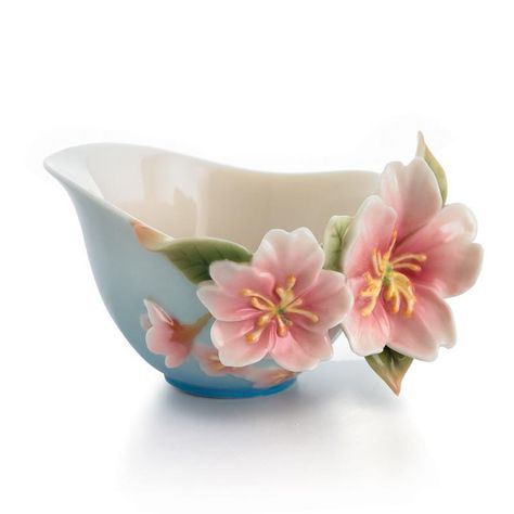 Franz Collection, Shamrock Flower, Flower Desserts, Candle Dish, Porcelain Candle, Cherry Blossom Festival, Flower Sculptures, Sakura Flower, Cherry Blossom Flowers