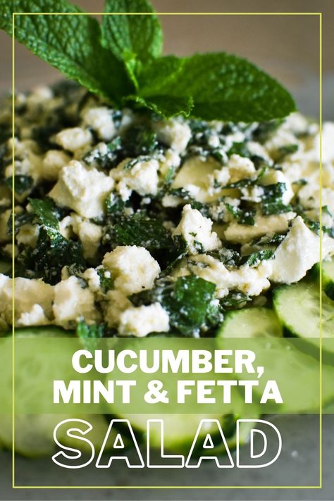 This Cucumber, Mint & Fetta Salad is proof that you don't need a long list of ingredients to make an unforgettable salad. Mint Pasta Salad, Cucumber And Mint Salad, Mint Herb Recipes, Recipes With Mint, Chef Salads, Cucumber Dishes, Salad Mint, Cucumber Mint Salad, Mint Salad Recipes