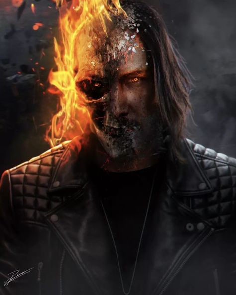 Gost Rider, Ghost Rider Pictures, Gothic Horror, Nerd Girl, Ghost Rider, Anime Drawings Boy, Keanu Reeves, Horror Art, Marvel Cinematic