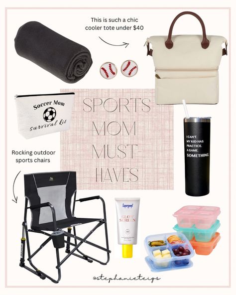 Softball Mom Aesthetic, Football Mom Essentials, Sports Mom Bag Essentials, Soccer Mom Must Haves, Travel Ball Mom Must Haves, Softball Necessities, Sports Mom Must Haves, Sports Mom Essentials, Mom Bags Everyday