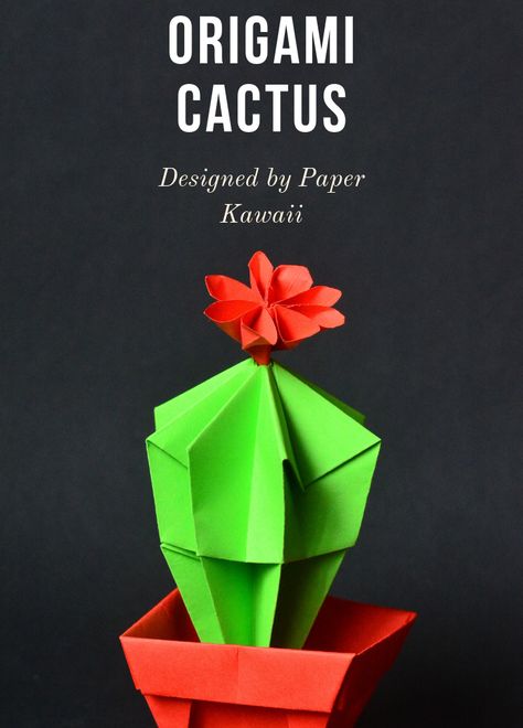 Crafting Ideas For Kids, Origami Cactus, Paper Box Tutorial, Paper Kawaii, Cactus Craft, Origami Ball, Dollar Bill Origami, Origami Bookmark, Cactus Diy