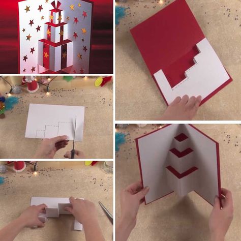 15 Originales tarjetas que puedes regalar esta navidad Original Christmas Cards, Christmas Cards Kids, Christmas Card Crafts, Easy Christmas Crafts, Diy Christmas Cards, Birthday Cards Diy, Paper Crafts Diy Tutorials, Christmas Cards To Make, Paper Crafts Diy Kids