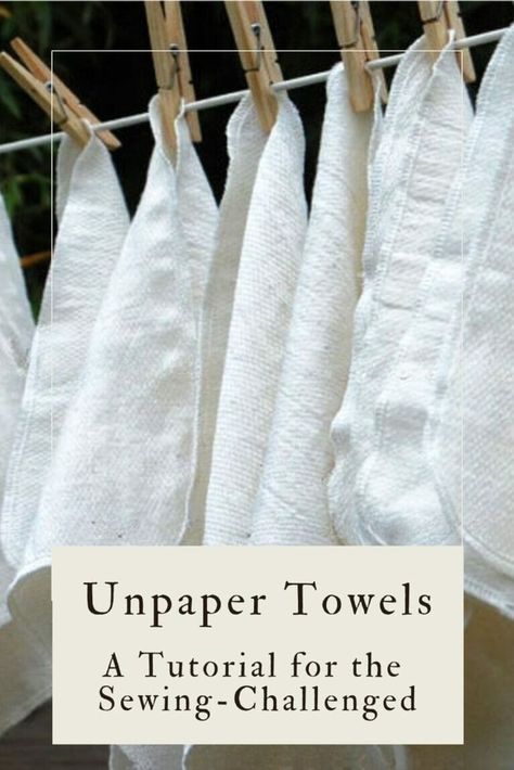 Learn how to make your own unpaper towels, even if you have limited sewing abilities. It's the green alternative to paper towels. Fat Quarter Projects, Sewing Challenge, Unpaper Towels, Beginner Sewing Projects Easy, Leftover Fabric, No Waste, Paper Towels, Sewing Projects For Beginners, Sewing Skills