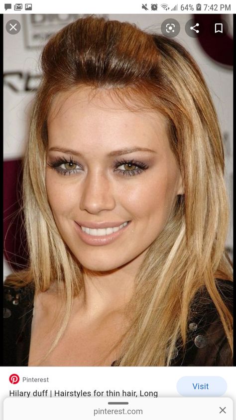 Smokey eye Bump Hairstyles, Beyonce Hair, Hillary Duff, Athletic Hairstyles, Long Blonde, Hilary Duff, Hazel Eyes, Pretty Photos, Gorgeous Makeup