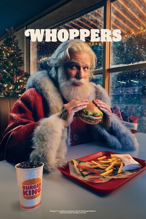 Burger King questions the existence of Santa in festive campaign Burger King Ads, Christmas Advertising Campaigns, Christmas Advertising Design, Christmas Advertising, Christmas Campaign, King Design, Shake Shack, American Diner, Food Content