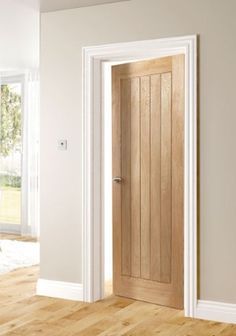 wooden doors white skirting boards - Google Search Pintu Interior, Internal Oak Doors, Oak Interior Doors, White Internal Doors, Fire Rated Doors, Oak Door, Project House, Cottage Door, Fire Door