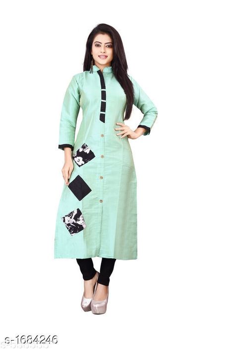 Plan Kurti Designs Latest, Plan Kurti, Indian Kurti Designs, Kurti Sleeves Design, Designer Kurti Patterns, Kurti Patterns, Simple Kurti Designs, African Inspired Clothing, Sari Blouse Designs