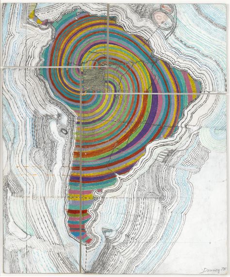 Juan Downey. Map of America. 1975 | MoMA Map Of America, Latin American Art, America Map, Image Nature, America Latina, Desenho Tattoo, Visual Culture, Norman Rockwell, Drawing Prints