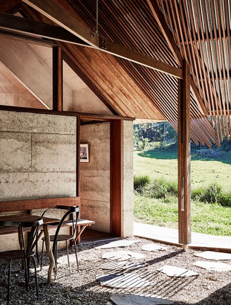 Rammed Earth Homes, Rammed Earth Wall, Architectural Designer, Earthy Home, Sustainable Building Materials, Wood Architecture, Rammed Earth, Top Architects, Australian Architecture