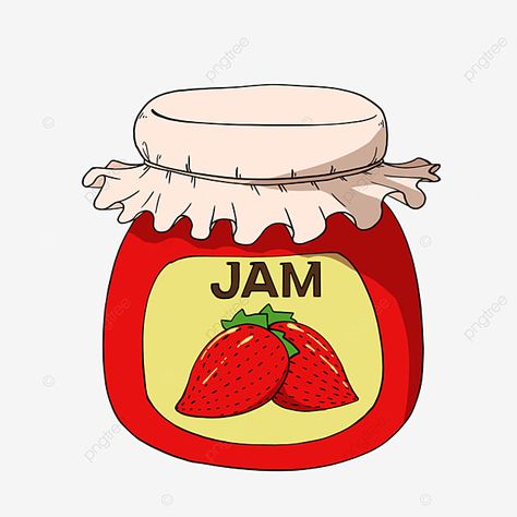 Jam Clipart, Jam Png, Strawberry Background, Strawberry Clipart, Cool Clipart, Flag Food, Holiday Homework, Jar Of Jam, Cartoon Food