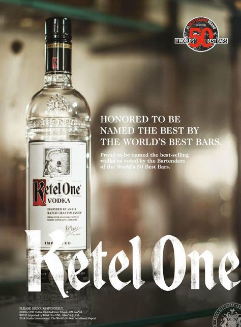 Vodka Alcohol, Alcohol Ads, Ketel One Vodka, Ketel One, Cool Bars, Vodka Bottle, Vodka, Good Things, Drinks