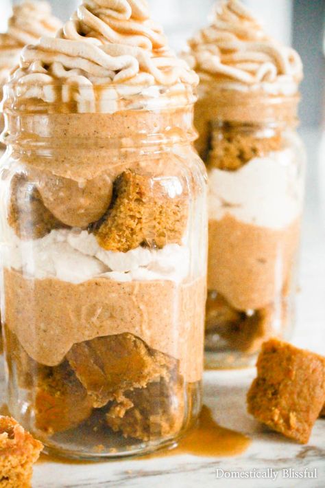 Ad: Pumpkin Spice Cheesecake Trifles are the perfect fall party treat served in individually sized SKS Clear Glass Mason Jars so everyone can have one! #sponsored #SKSHarvest #SeasonalSolutions @sksbottle | fall dessert | baking | dessert | fall muffin | fall baking | fall dessert | pumpkin muffin | baking pumpkin | pumpkin dessert | pumpkin party | pumpkin cheesecake | pumpkin treat | sweet pumpkin | pumpkin trifle | pumpkin spice trifle | Pumpkin Spice Trifle, Fall Desserts Pumpkin, Pumpkin Trifle, Baking Fall, Spice Cheesecake, Dessert Fall, Baking Pumpkin, Fall Muffins, Cheesecake Pumpkin