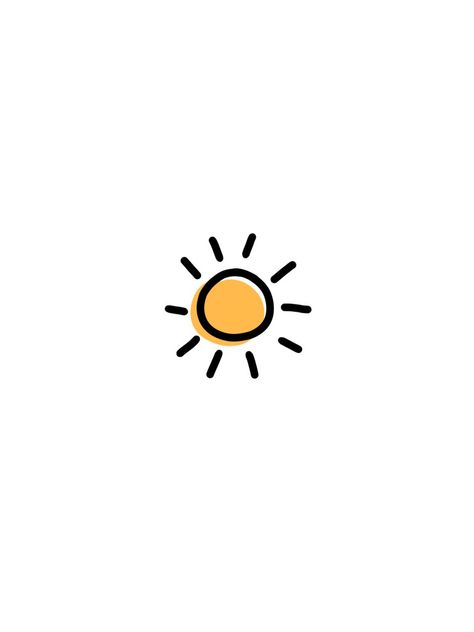 Desenho do sol estilo "infantil" Sun Doodle Art, Cute Sun Doodle, Sun Icon Aesthetic, Doodle Sun, Sun Doodle, Sun Drawing, Cute Smiley Face, Cute Easy Doodles, Cute Sun