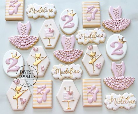 Three Year Old Ballerina Birthday Party, 2nd Birthday Party Tutu Theme, Two Tutu Birthday Party Ideas, Tutu Birthday Theme, Ballet Birthday Cookies, Two Two Ballerina Party, Ballerina 1st Birthday Party Ideas, Ballet 3rd Birthday Party, Ballet 2nd Birthday Party