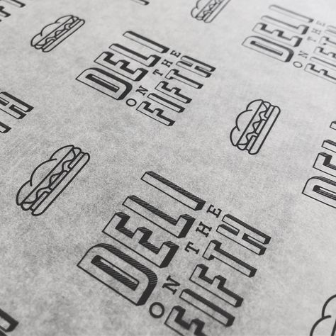 Sandwich Wrapper Design, Deli Logo Design Ideas, Deli Paper Design, Food Wrapper Design, Greaseproof Paper Design, Food Wrapping Paper Design, Sandwich Shop Branding, 2pac Hologram, Deli Logo Design