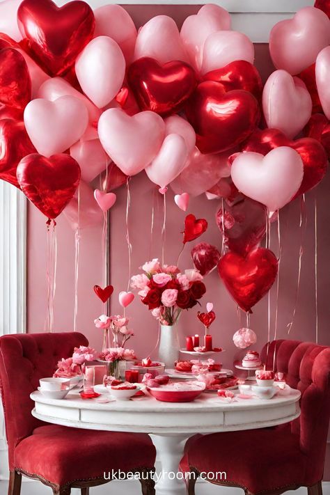 Valentine’s Day decorations offer a great way to infuse your home with a little love and create a warm and romantic ambiance. Whether you’re into DIY projects, heart-shaped wreaths, string lights, or Valentine’s pillows, there are numerous options to consider. This post lists 13 ideas for Valentine’s Day Decorations. Home, party, DIY, bedroom, classroom, easy, St, ideas, farmhouse, boho, work, office. #ValentinesDay Valentines Decor For Kids, Valentine's Party Decor, Valentines Party Centerpieces, Valentine Event Ideas, Heart Shaped Decor, Valentine Engagement Party, Love Decorations Valentines, Adult Valentines Party, Valentines Dinner Decor