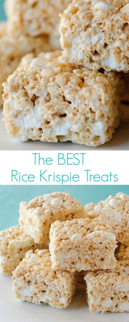 These rice krispie treats are seriously the best! The Best Rice, Best Rice, Krispie Treats Recipe, Rice Recipes For Dinner, Krispy Treats, Marshmallow Treats, Cereal Treats, Rice Krispy, Rice Crispy Treats