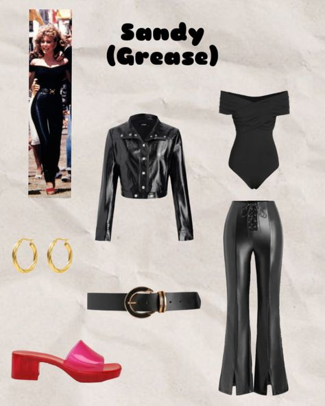 Grease Outfits Ideas, Sandy Grease Outfit, Grease Costumes Diy, 60s Greaser, Rizzo Grease, Grease Style, Greaser Outfit, Grease Outfits, Sandy Grease