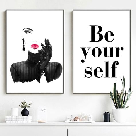 Book Perfume, Be Your Self, Permanente Make-up, Vintage Foto's, Bathroom Canvas, Salon Art, Quotes Wall Art, Nordic Poster, Art Bathroom