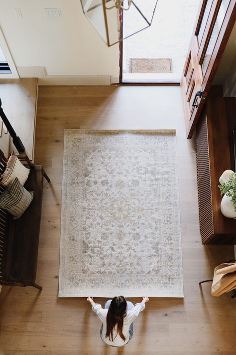 Chris Loves Julia x Loloi rugs are here!! - Chris Loves Julia Chris Loves Julia Rugs, Loloi Rugs Living Rooms, Chris Loves Julia X Loloi, Neutral Rug Living Room, Dining Rug, Neutral Area Rugs, Chris Loves Julia, Light Wood Floors, White Oak Floors