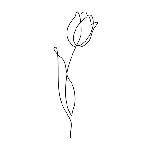 Tulip Spine Tattoo, Tulip Fine Line Tattoo, Minimalist Tulip Tattoo, Simple Tulip Tattoo, Fine Line Tulip, Simple Peony Tattoo, Fine Line Tulip Tattoo, Tulip Line Art, Tattoo Real