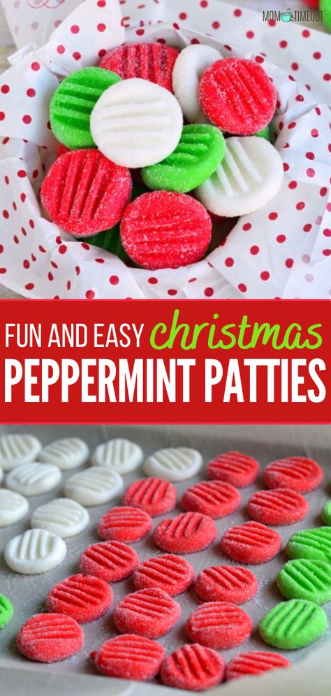 Christmas Peppermint Patties, Christmas Cooking Ideas, Cooking Ideas Easy, Christmas Baking For Kids, Peppermint Patties Recipe, Christmas Dessert Tray, Kids Christmas Treats, Christmas Snacks Easy, Christmas Cookies Kids