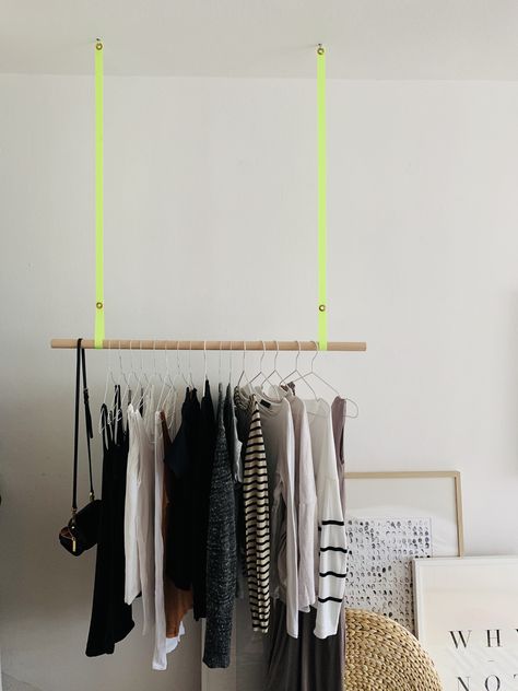 Wooden Clothes Rack, Rack Wardrobe, Hanging Wardrobe, Open Wardrobe, Hanging Clothes Racks, Wardrobe Door Designs, Nursery Shelves, Hanging Closet, Closet Rod